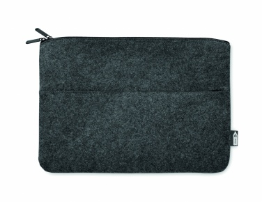 Logo trade promotional giveaways picture of: RPET felt zipped laptop bag