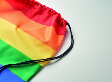 Logotrade business gifts photo of: Rainbow RPET drawstring bag