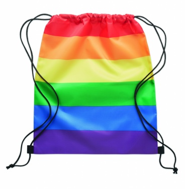 Logo trade corporate gifts picture of: Rainbow RPET drawstring bag