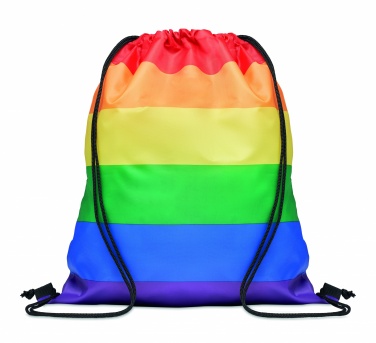 Logotrade business gift image of: Rainbow RPET drawstring bag