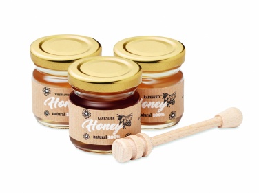Logo trade promotional item photo of: Set of 3 wildflower honey