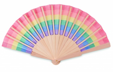 Logotrade promotional products photo of: Rainbow wooden hand fan