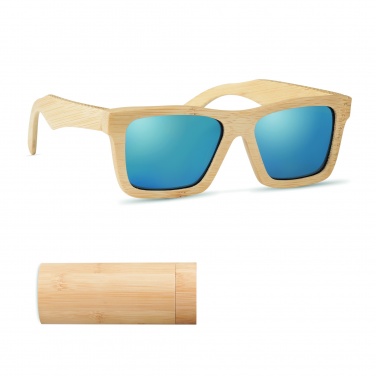 Logotrade promotional giveaway image of: Sunglasses and case in bamboo KEILA