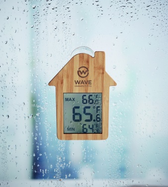 Logo trade promotional merchandise image of: Bamboo weather station HISA
