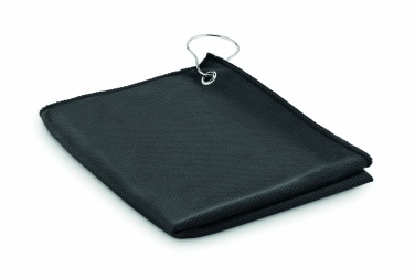 Logo trade promotional merchandise picture of: RPET golf towel with hook clip