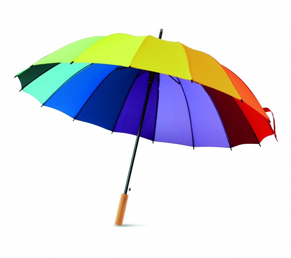 Logo trade promotional merchandise photo of: 27 inch rainbow umbrella