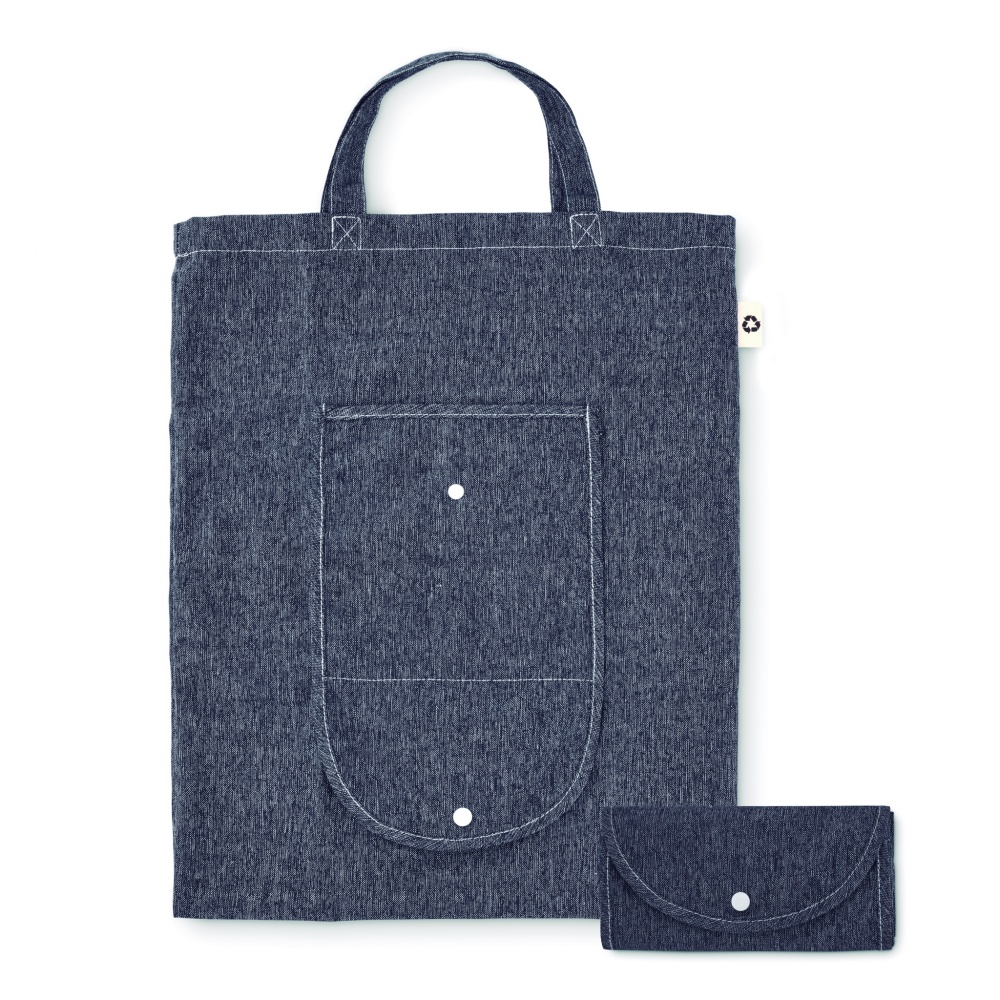 Logo trade promotional giveaways image of: Foldable shopper bag 140 gr/m²