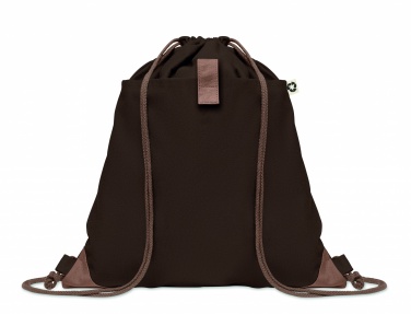 Logo trade promotional giveaway photo of: Recycled cotton drawstring bag