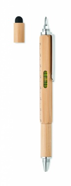 Logo trade promotional gift photo of: Spirit level pen in bamboo