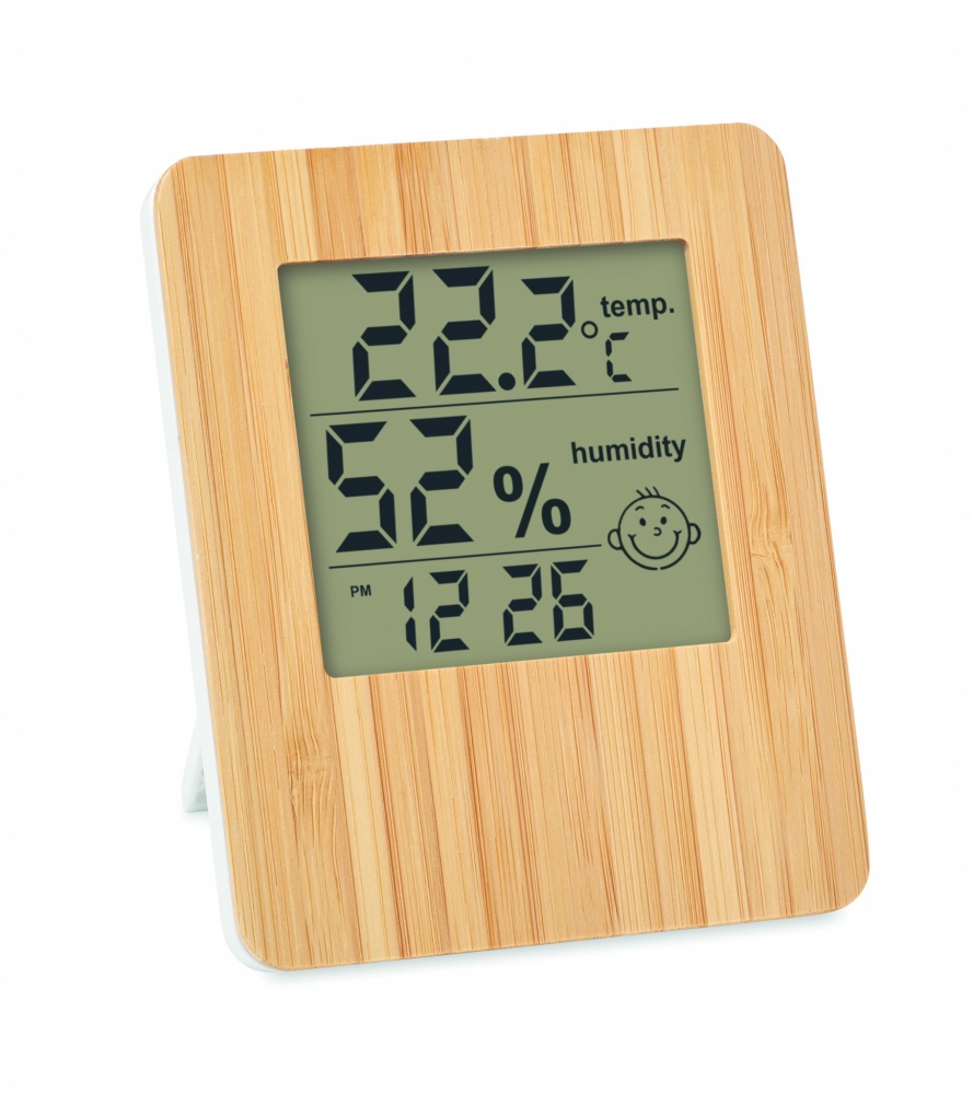 Logo trade advertising products picture of: Bamboo weather station