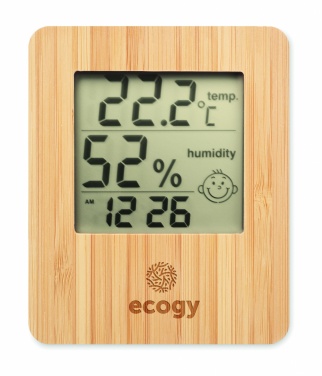 Logotrade promotional product picture of: Bamboo weather station