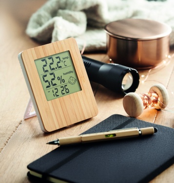 Logotrade promotional giveaway picture of: Bamboo weather station