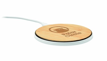 Logotrade promotional products photo of: Bamboo wireless charger 10W