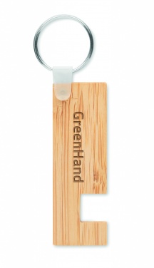 Logotrade promotional items photo of: Bamboo stand and key ring Savonlinna