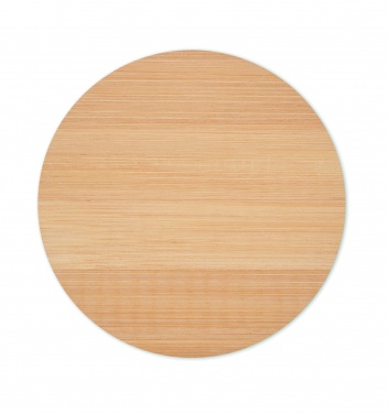Logo trade promotional giveaways picture of: Bamboo round coaster