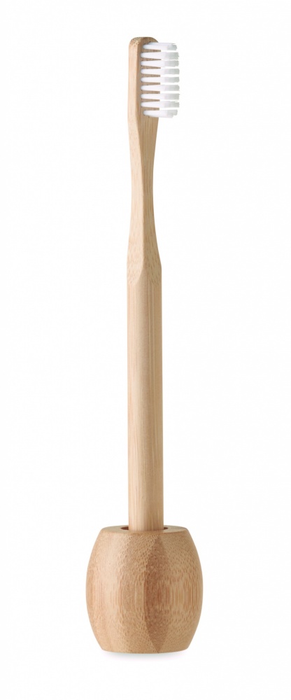 Logotrade business gifts photo of: Bamboo tooth brush with stand
