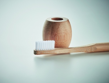 Logotrade promotional products photo of: Bamboo tooth brush with stand