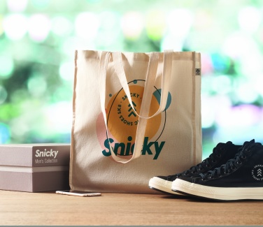 Logo trade promotional item photo of: Organic cotton shopping bag