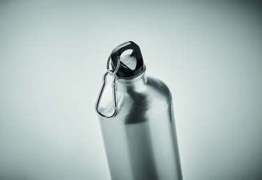Logo trade advertising products image of: 1000 ml single-walled aluminum water bottle with a carabiner
