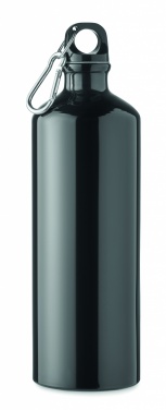 Logotrade promotional gift image of: 1000 ml single-walled aluminum water bottle with a carabiner