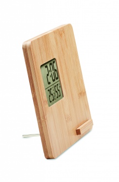 Logo trade promotional item photo of: Bamboo weather station 10W