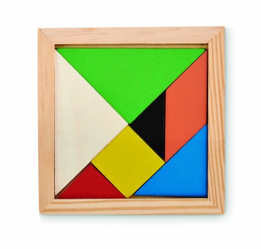 Logo trade promotional giveaways image of: Tangram puzzle in wood