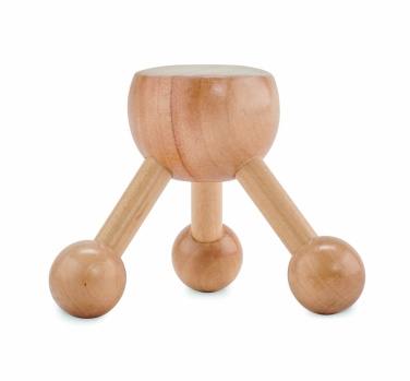 Logo trade promotional merchandise picture of: Hand held massager in wood