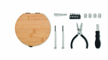 Logo trade business gift photo of: 15 piece tool set bamboo case