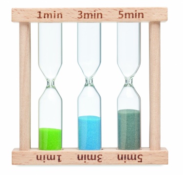 Logotrade promotional giveaways photo of: Set of 3 wooden sand timer