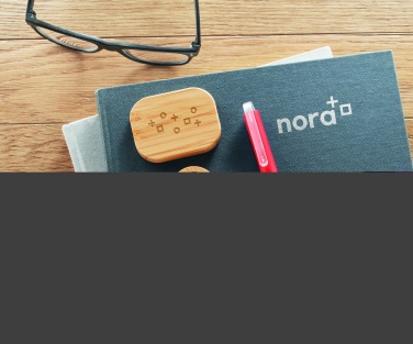 Logo trade promotional giveaway photo of: TWS earbuds in bamboo case
