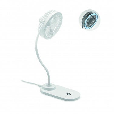 Logo trade promotional merchandise picture of: Desktop charger fan with light