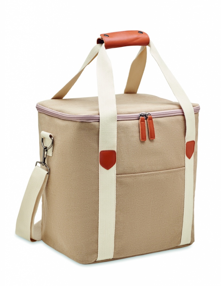 Logo trade corporate gifts picture of: Large cooler bag canvas 450gr/m