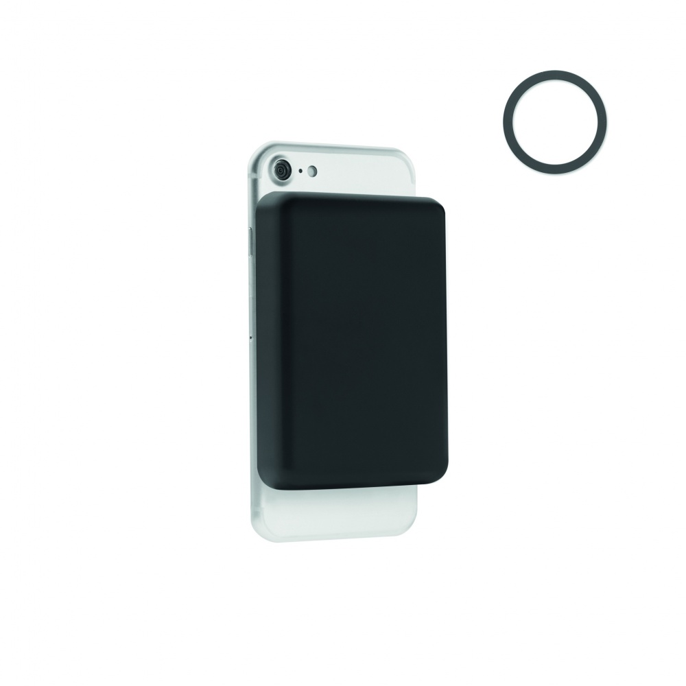 Logotrade business gift image of: Magnetic wireless charger 15W powerbank 5000 mAh