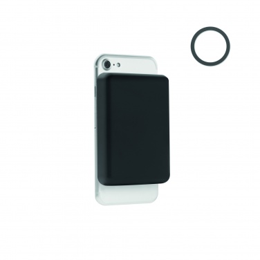 Logo trade advertising products picture of: Magnetic wireless charger 15W powerbank 5000 mAh