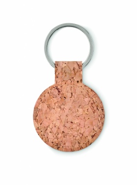 Logotrade promotional merchandise photo of: Round cork key ring Mikkeli