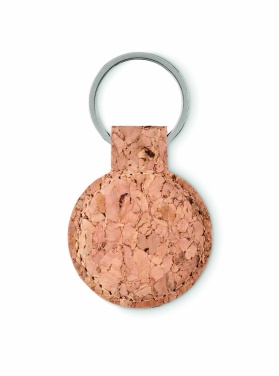 Logo trade promotional items picture of: Round cork key ring Mikkeli