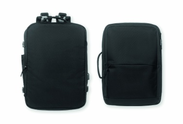 Logo trade promotional giveaways image of: Backpack 600D RPET