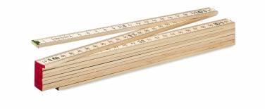 Logo trade promotional item photo of: Carpenter ruler in wood 2m