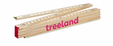 Logo trade business gift photo of: Carpenter ruler in wood 2m