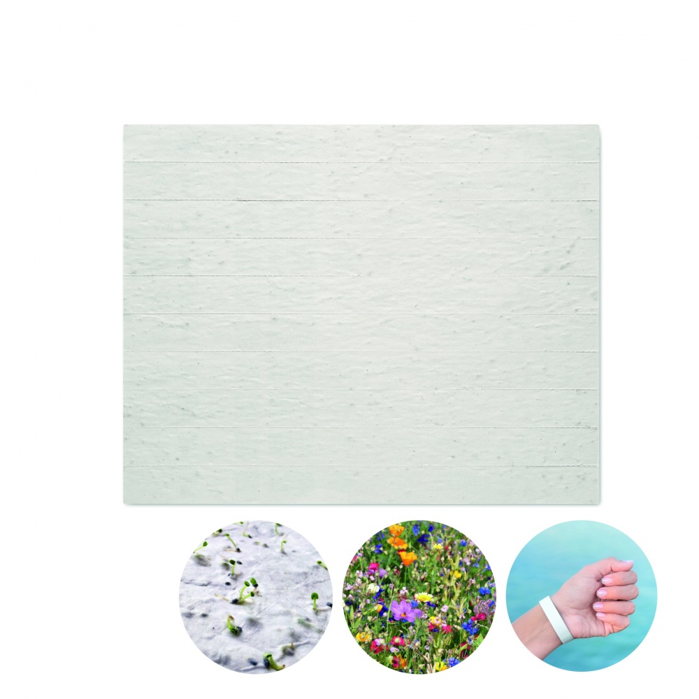 Logo trade promotional giveaways image of: Sheet of seed paper wristbands