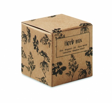 Logo trade promotional giveaways image of: Herb seed bomb in carton box