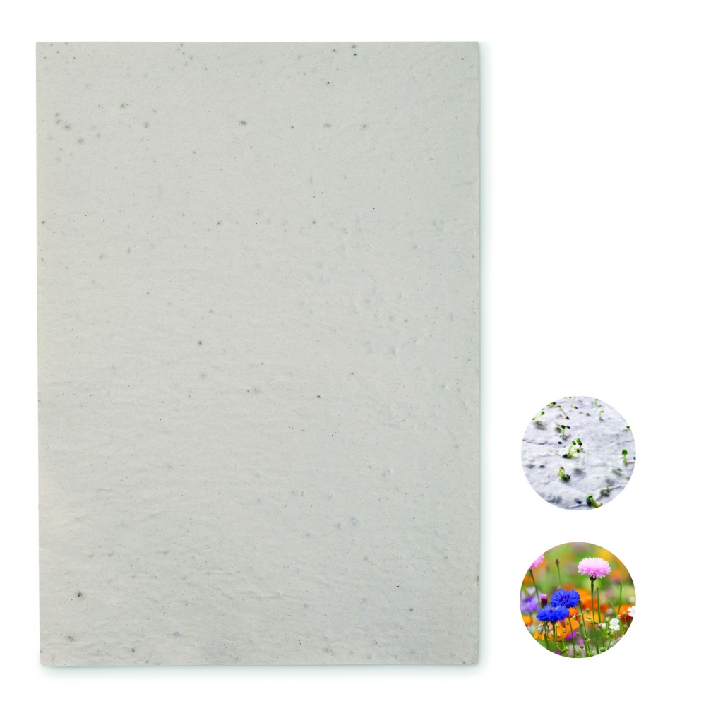 Logo trade promotional item photo of: A4 wildflower seed paper sheet