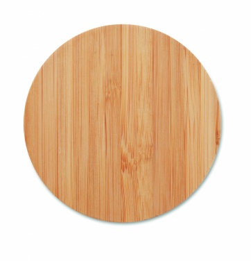 Logo trade promotional gifts picture of: Bamboo wireless charger 15W
