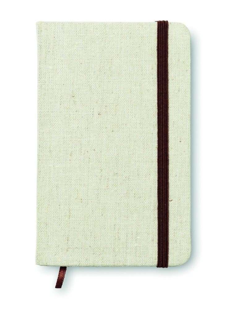 Logo trade advertising products picture of: A6 canvas notebook lined