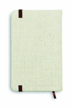Logo trade promotional giveaways picture of: A6 canvas notebook lined