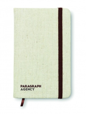 Logo trade promotional giveaways picture of: A6 canvas notebook lined