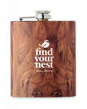 Logo trade promotional products image of: Slim hip flask 190 ml