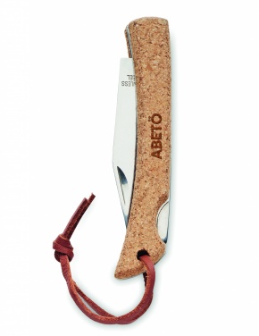 Logo trade promotional giveaways picture of: Foldable knife with cork