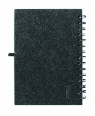 Logo trade business gift photo of: A5 RPET felt cover notebook