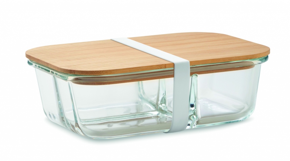 Logo trade promotional products image of: Glass lunch box with bamboo lid